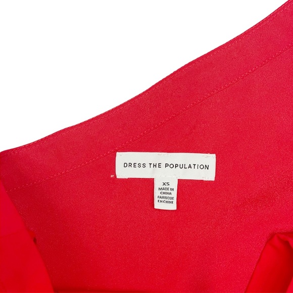 Dress The Population NWOT RARE  'Bea' Keyhole Bodice Gown in Red Size XS - Picture 11 of 11